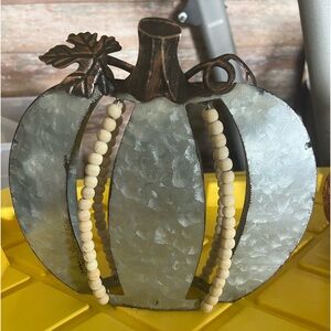 2 Metal and bead pumpkin decor $13 each